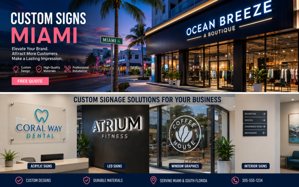 Custom Signs Miami | Miami Sign Company for Business Signage 1 image 21 - Graphic Arts 305
