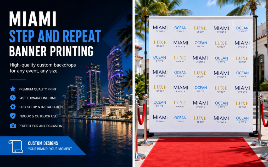 Miami Step and Repeat Banner Printing: Custom Backdrop, Fabric Displays and Professional Event Branding 1 image 51 - Graphic Arts 305