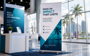 Rollup Banner in Miami: Retractable Banner Stands for Trade Shows, Retail and Events